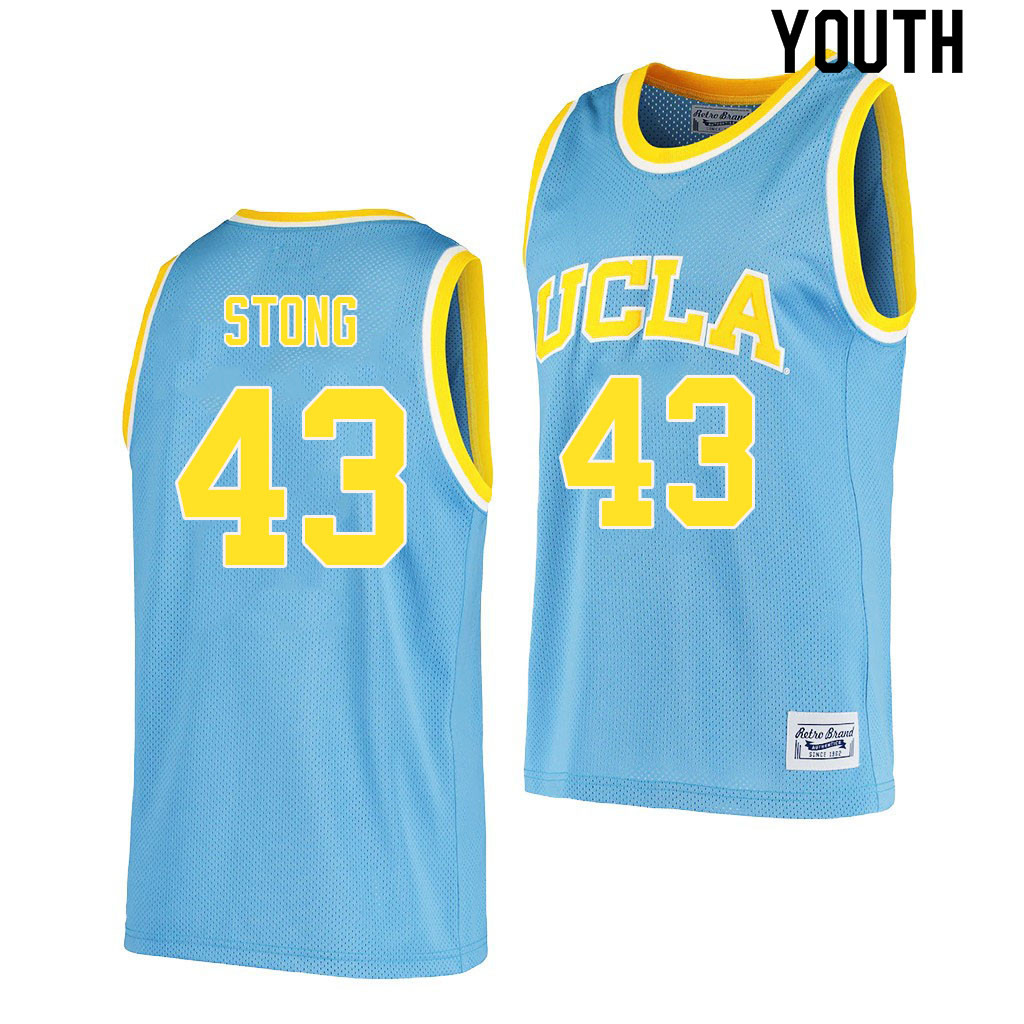 Youth #43 Russell Stong UCLA Bruins College Jerseys Sale-Retro Blue - Click Image to Close